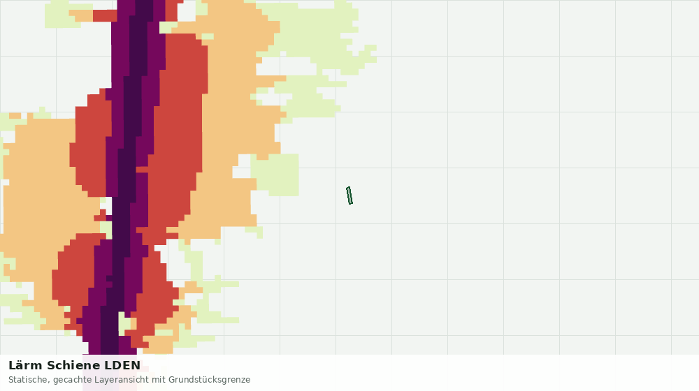 Statische Kartenansicht: Lärm Schiene LDEN