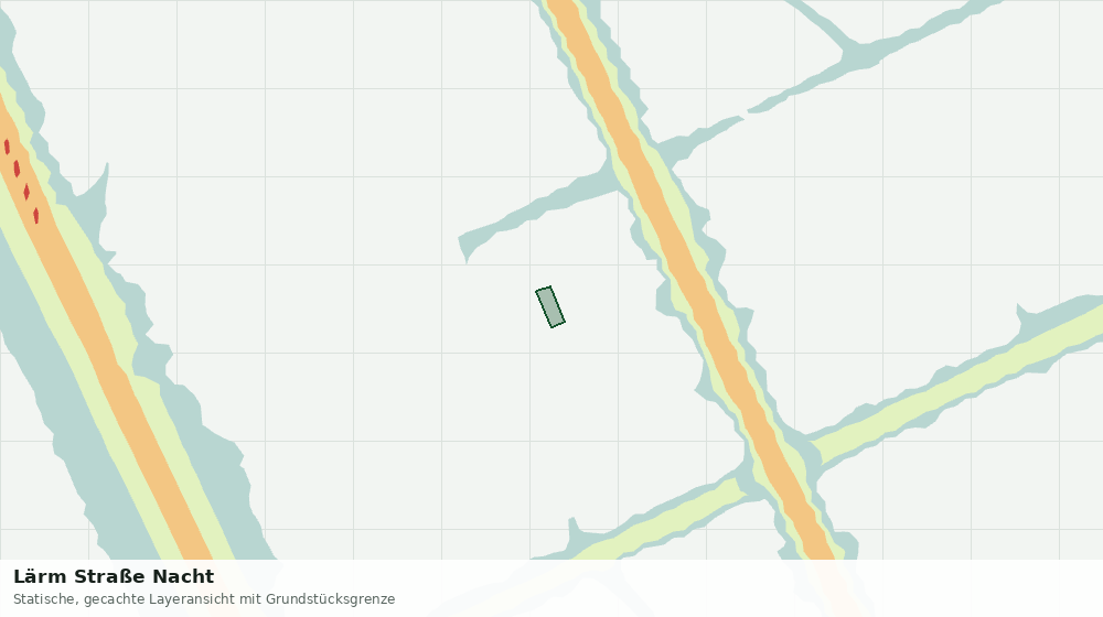 Statische Kartenansicht: Lärm Straße Nacht