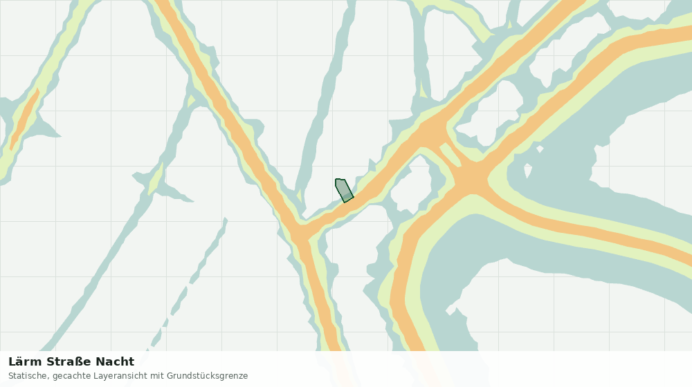 Statische Kartenansicht: Lärm Straße Nacht