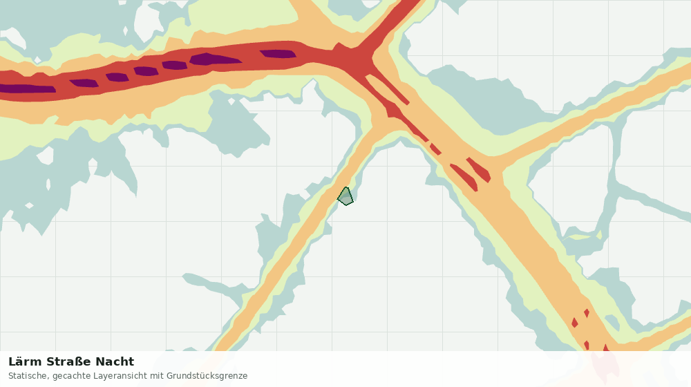 Statische Kartenansicht: Lärm Straße Nacht