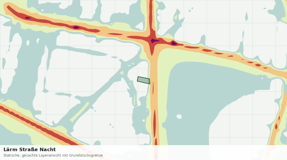 Statische Kartenansicht: Lärm Straße Nacht