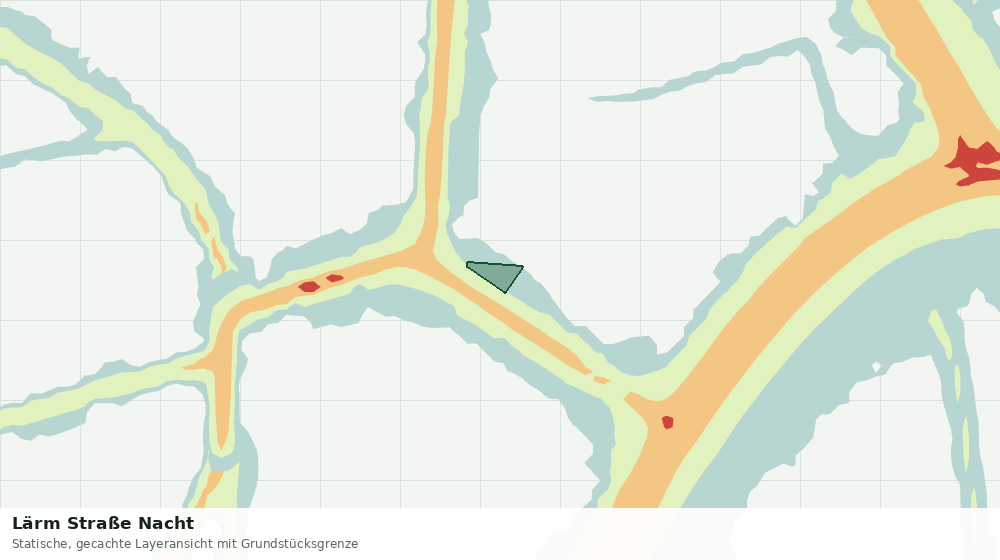Statische Kartenansicht: Lärm Straße Nacht