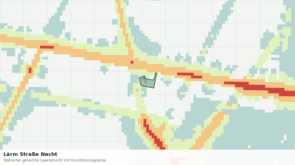 Statische Kartenansicht: Lärm Straße Nacht