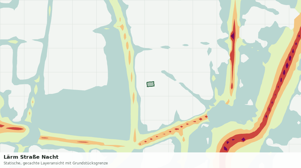 Statische Kartenansicht: Lärm Straße Nacht