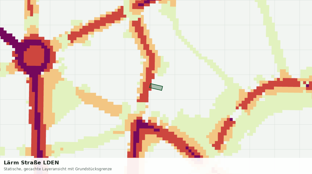 Statische Kartenansicht: Lärm Straße LDEN