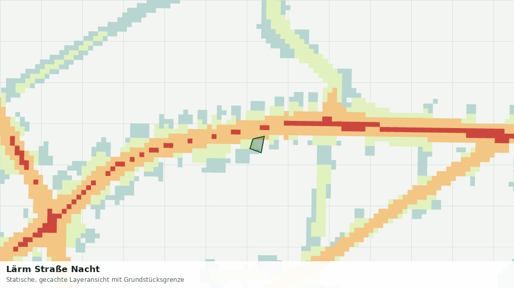 Statische Kartenansicht: Lärm Straße Nacht