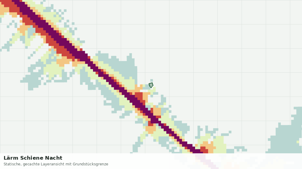 Statische Kartenansicht: Lärm Schiene Nacht