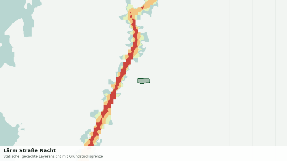 Statische Kartenansicht: Lärm Straße Nacht