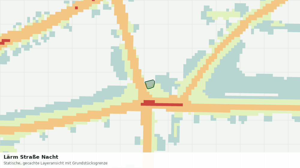 Statische Kartenansicht: Lärm Straße Nacht