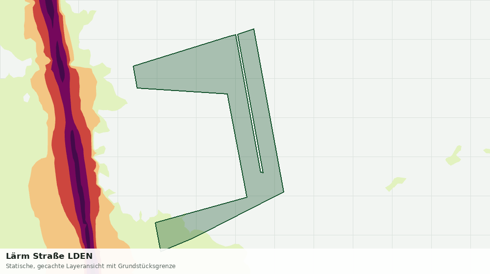 Statische Kartenansicht: Lärm Straße LDEN