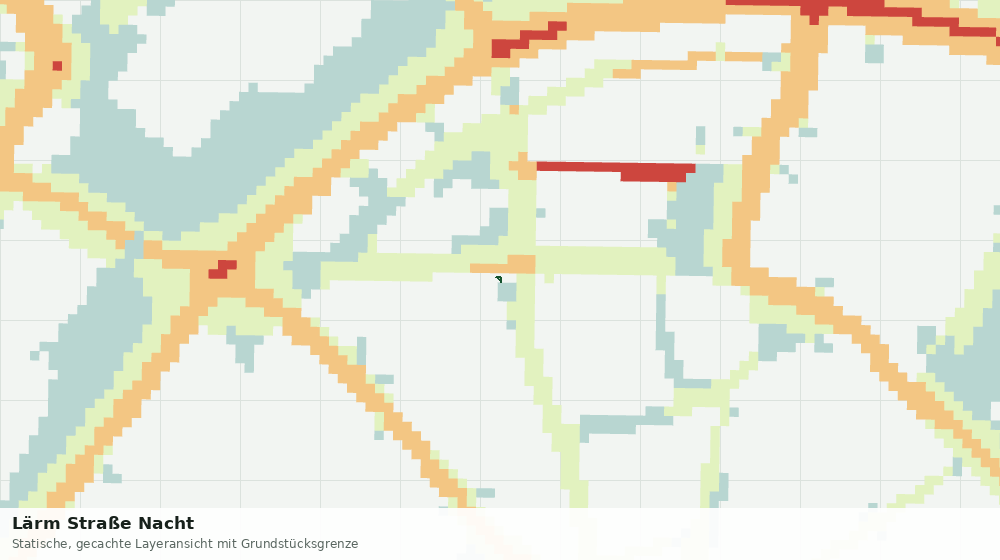Statische Kartenansicht: Lärm Straße Nacht