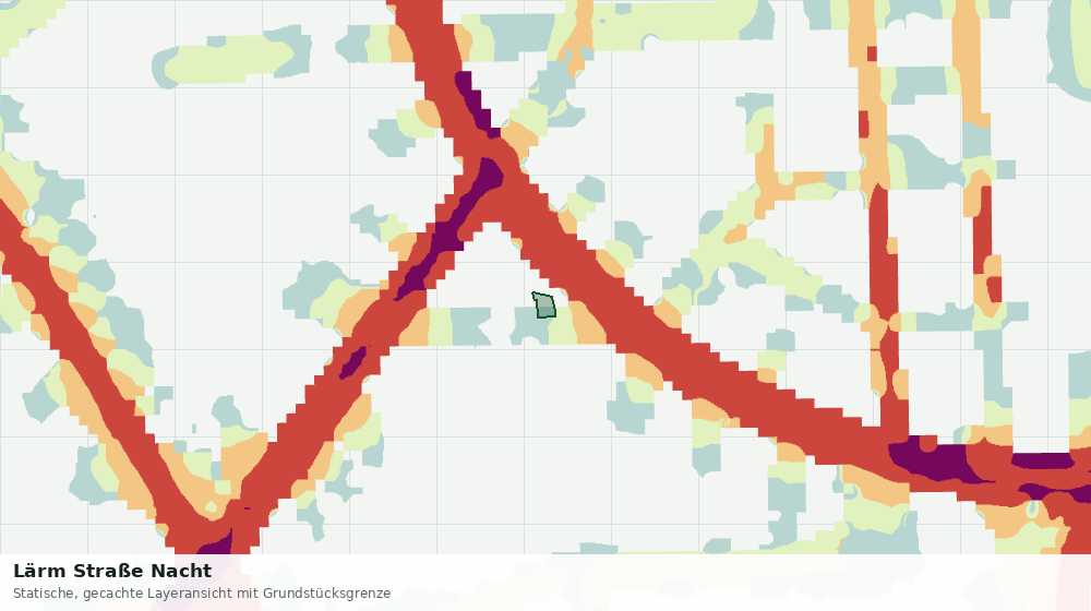 Statische Kartenansicht: Lärm Straße Nacht