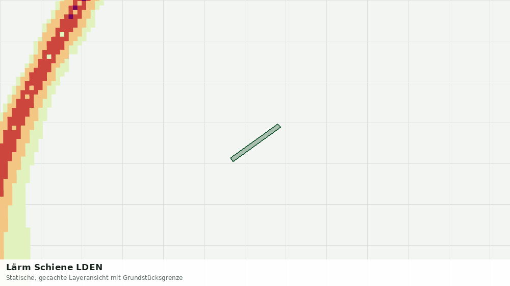 Statische Kartenansicht: Lärm Schiene LDEN