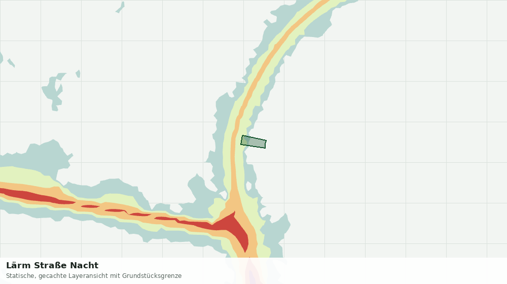 Statische Kartenansicht: Lärm Straße Nacht