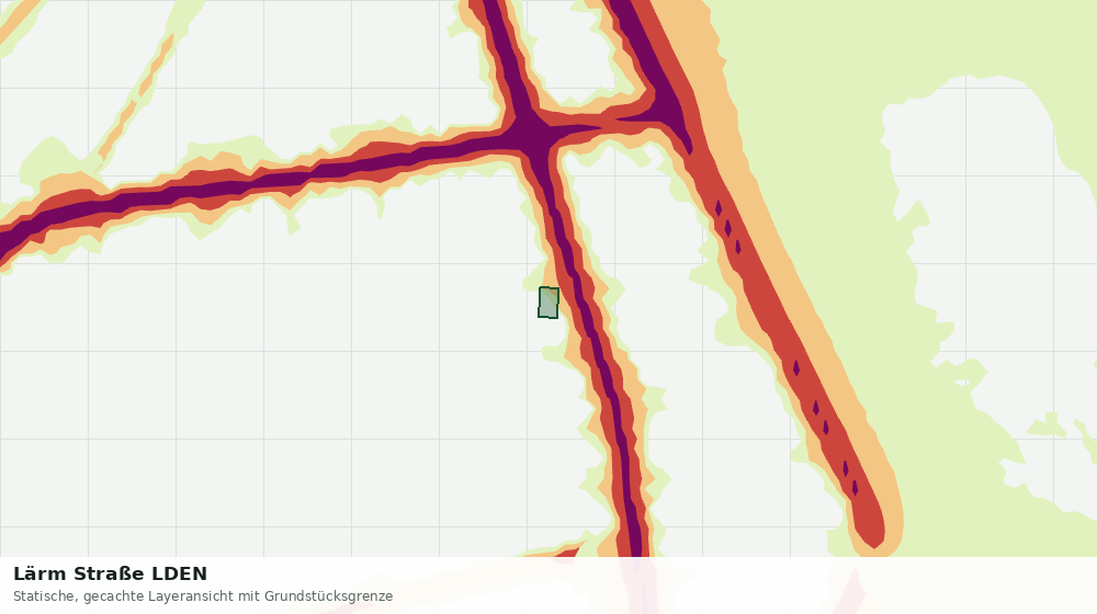 Statische Kartenansicht: Lärm Straße LDEN