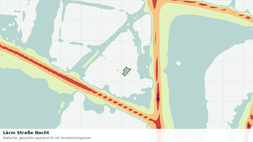 Statische Kartenansicht: Lärm Straße Nacht