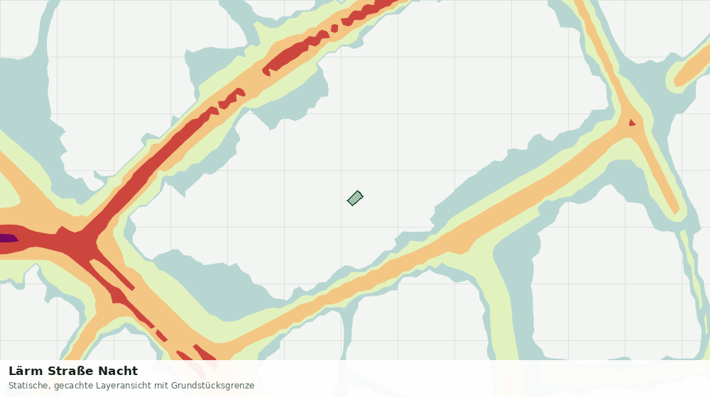 Statische Kartenansicht: Lärm Straße Nacht