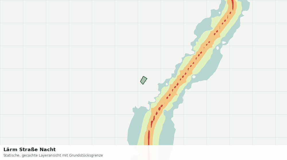 Statische Kartenansicht: Lärm Straße Nacht