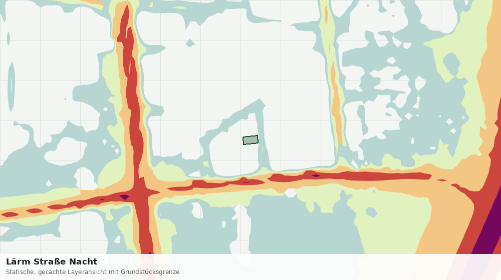 Statische Kartenansicht: Lärm Straße Nacht