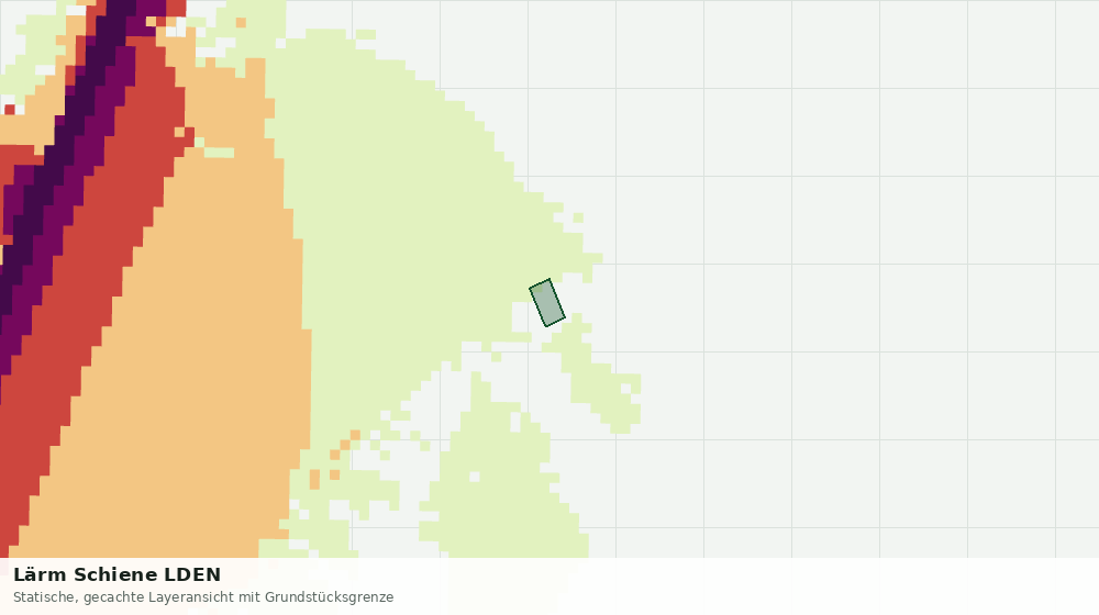 Statische Kartenansicht: Lärm Schiene LDEN