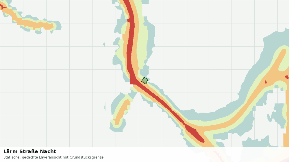 Statische Kartenansicht: Lärm Straße Nacht