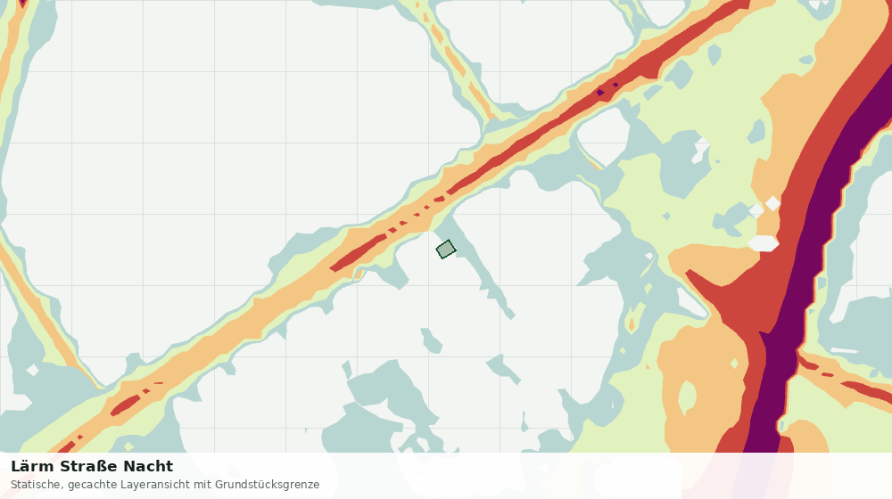 Statische Kartenansicht: Lärm Straße Nacht