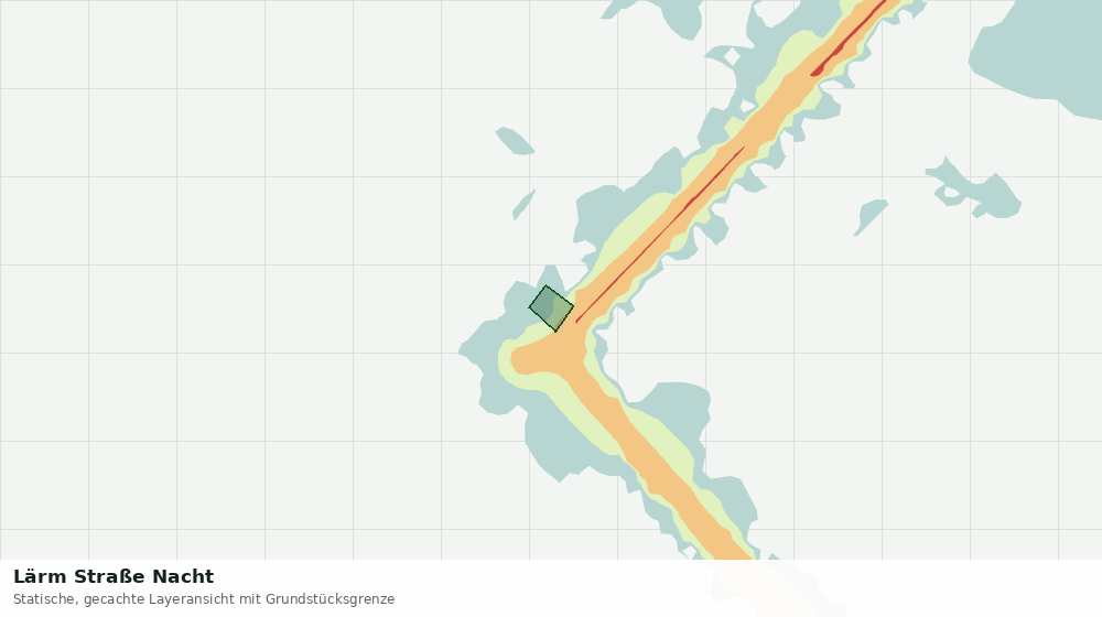 Statische Kartenansicht: Lärm Straße Nacht