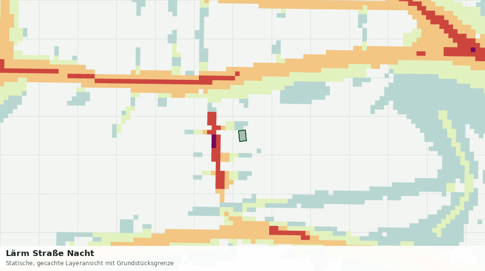 Statische Kartenansicht: Lärm Straße Nacht