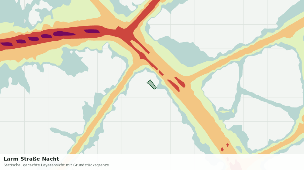 Statische Kartenansicht: Lärm Straße Nacht