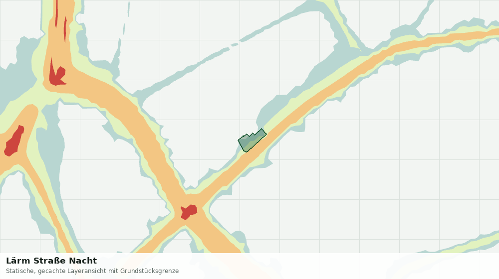 Statische Kartenansicht: Lärm Straße Nacht