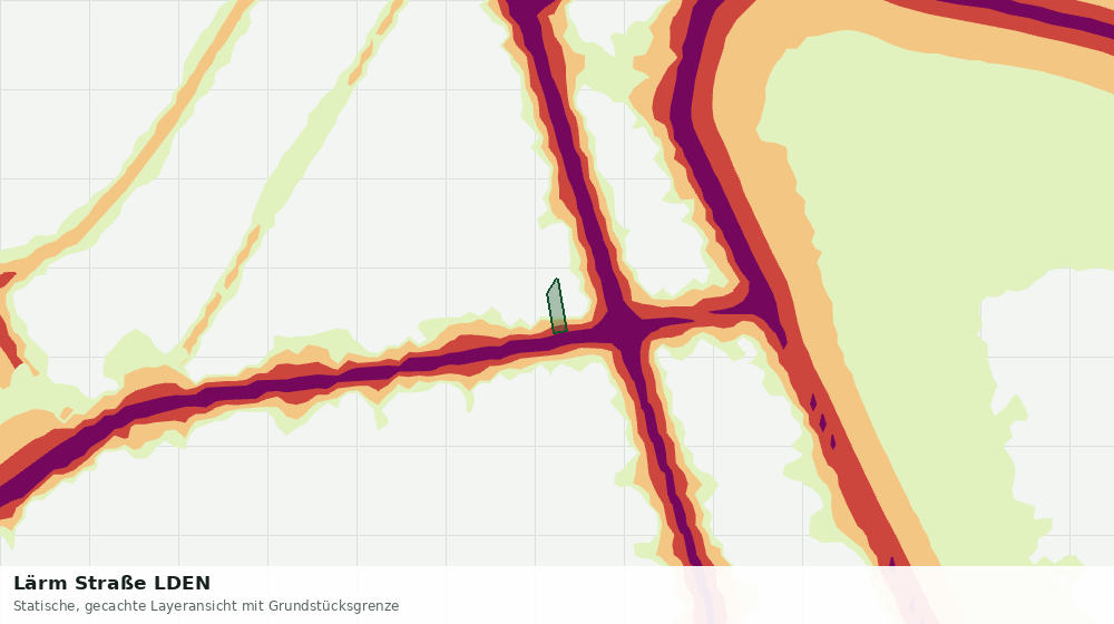 Statische Kartenansicht: Lärm Straße LDEN