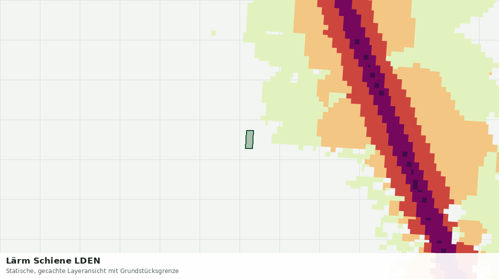 Statische Kartenansicht: Lärm Schiene LDEN