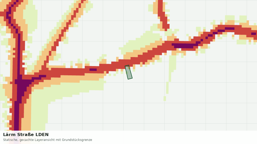 Statische Kartenansicht: Lärm Straße LDEN