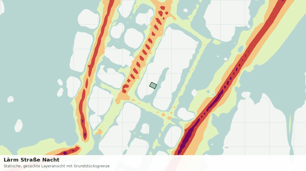 Statische Kartenansicht: Lärm Straße Nacht