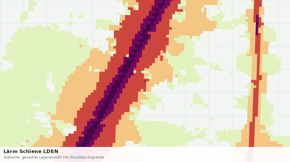 Statische Kartenansicht: Lärm Schiene LDEN