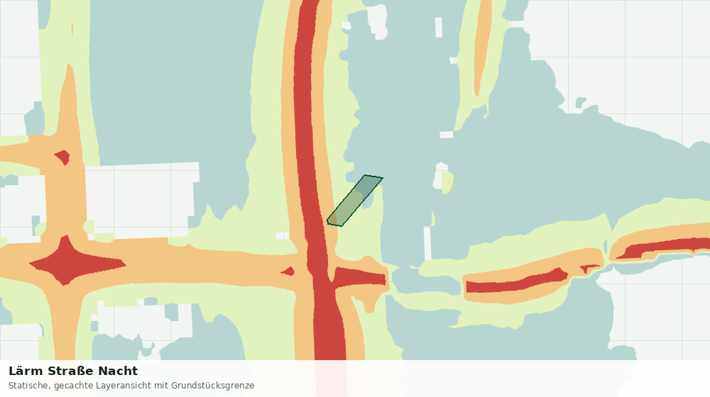 Statische Kartenansicht: Lärm Straße Nacht