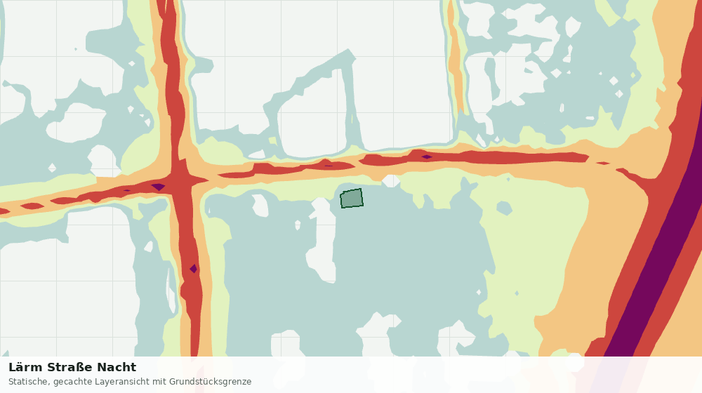 Statische Kartenansicht: Lärm Straße Nacht