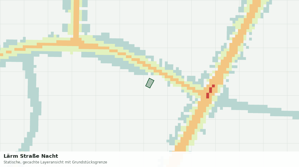 Statische Kartenansicht: Lärm Straße Nacht