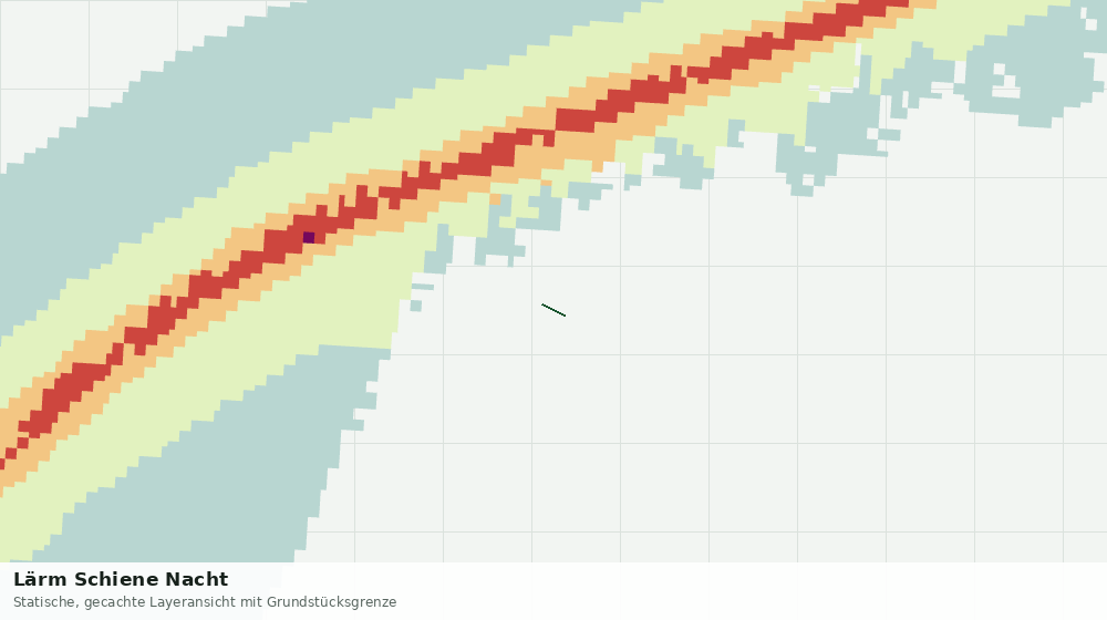 Statische Kartenansicht: Lärm Schiene Nacht