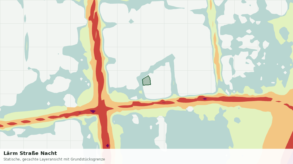 Statische Kartenansicht: Lärm Straße Nacht