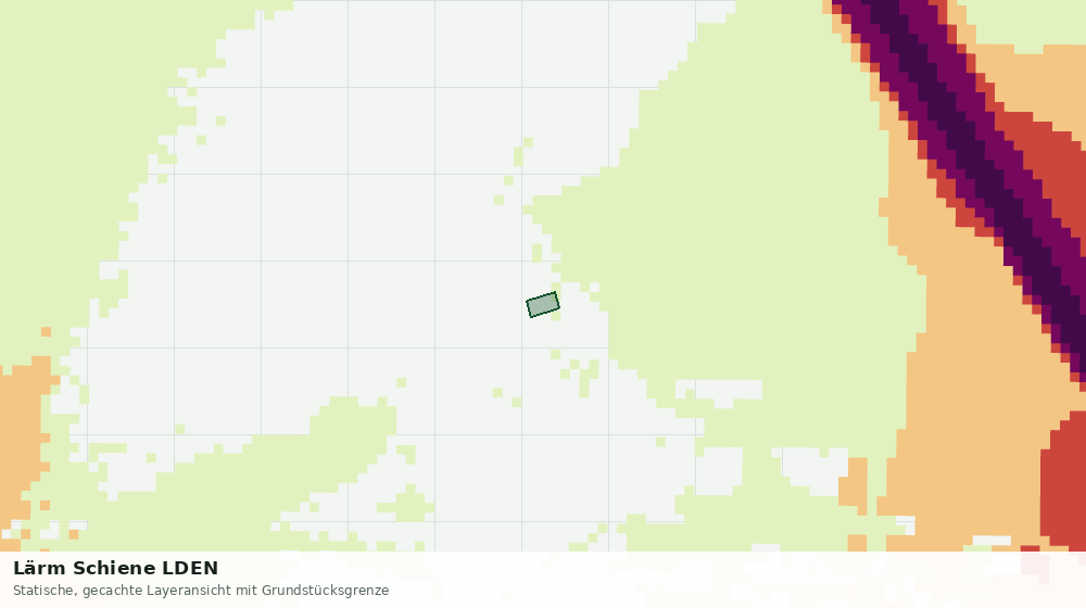 Statische Kartenansicht: Lärm Schiene LDEN