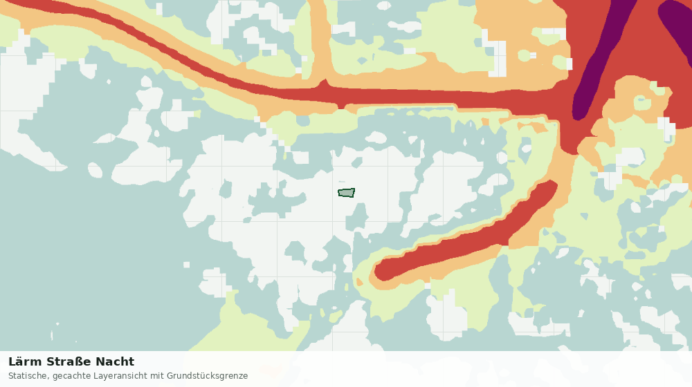 Statische Kartenansicht: Lärm Straße Nacht