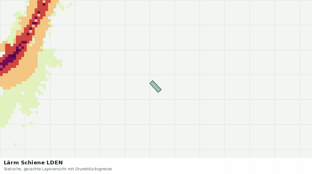 Statische Kartenansicht: Lärm Schiene LDEN