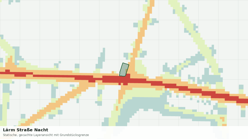 Statische Kartenansicht: Lärm Straße Nacht