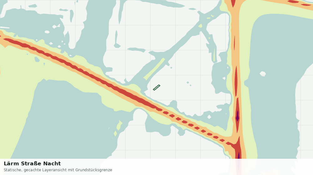 Statische Kartenansicht: Lärm Straße Nacht