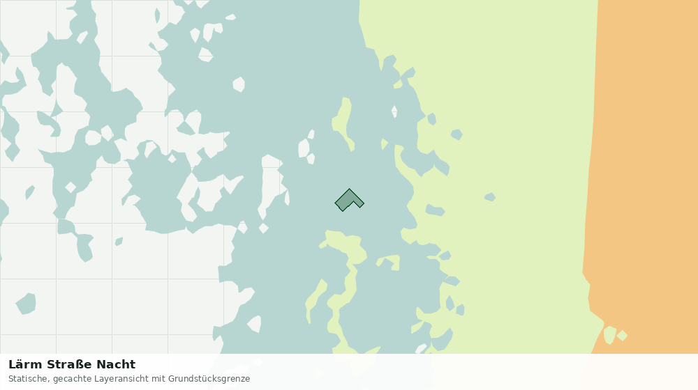 Statische Kartenansicht: Lärm Straße Nacht