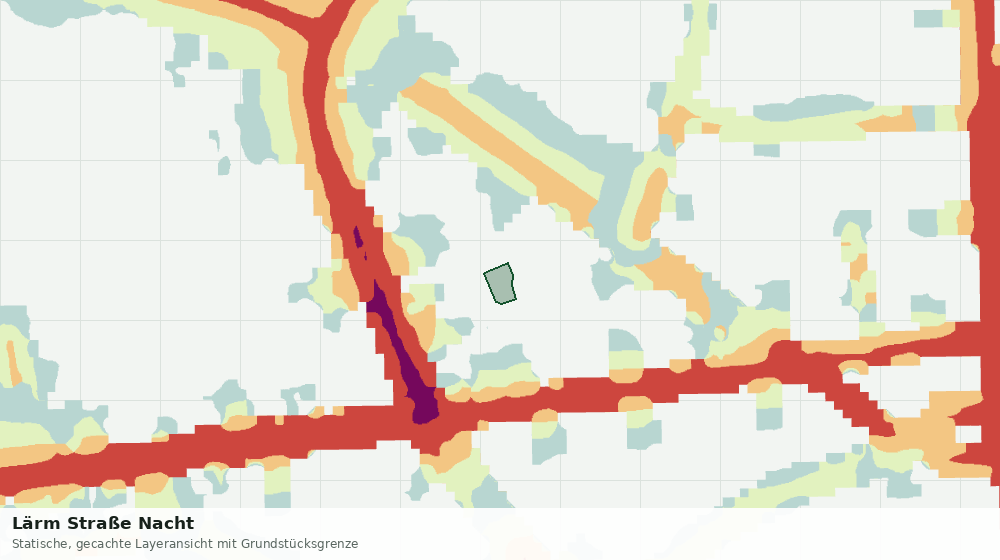Statische Kartenansicht: Lärm Straße Nacht