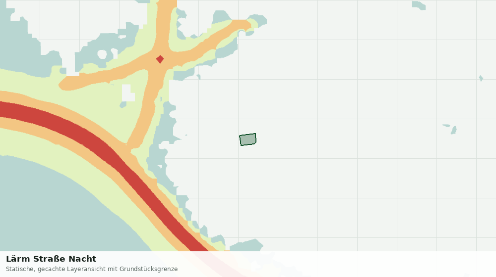 Statische Kartenansicht: Lärm Straße Nacht