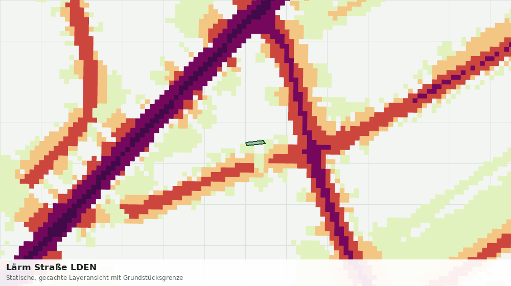 Statische Kartenansicht: Lärm Straße LDEN