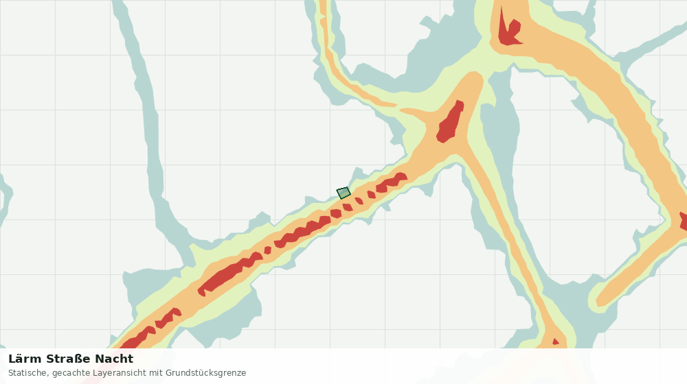 Statische Kartenansicht: Lärm Straße Nacht